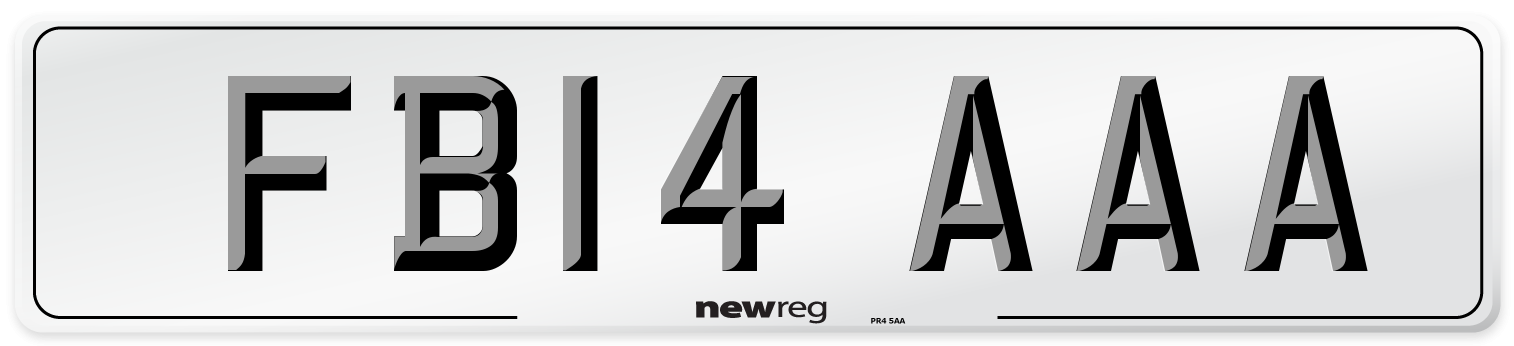 FB14 AAA Number Plate from New Reg